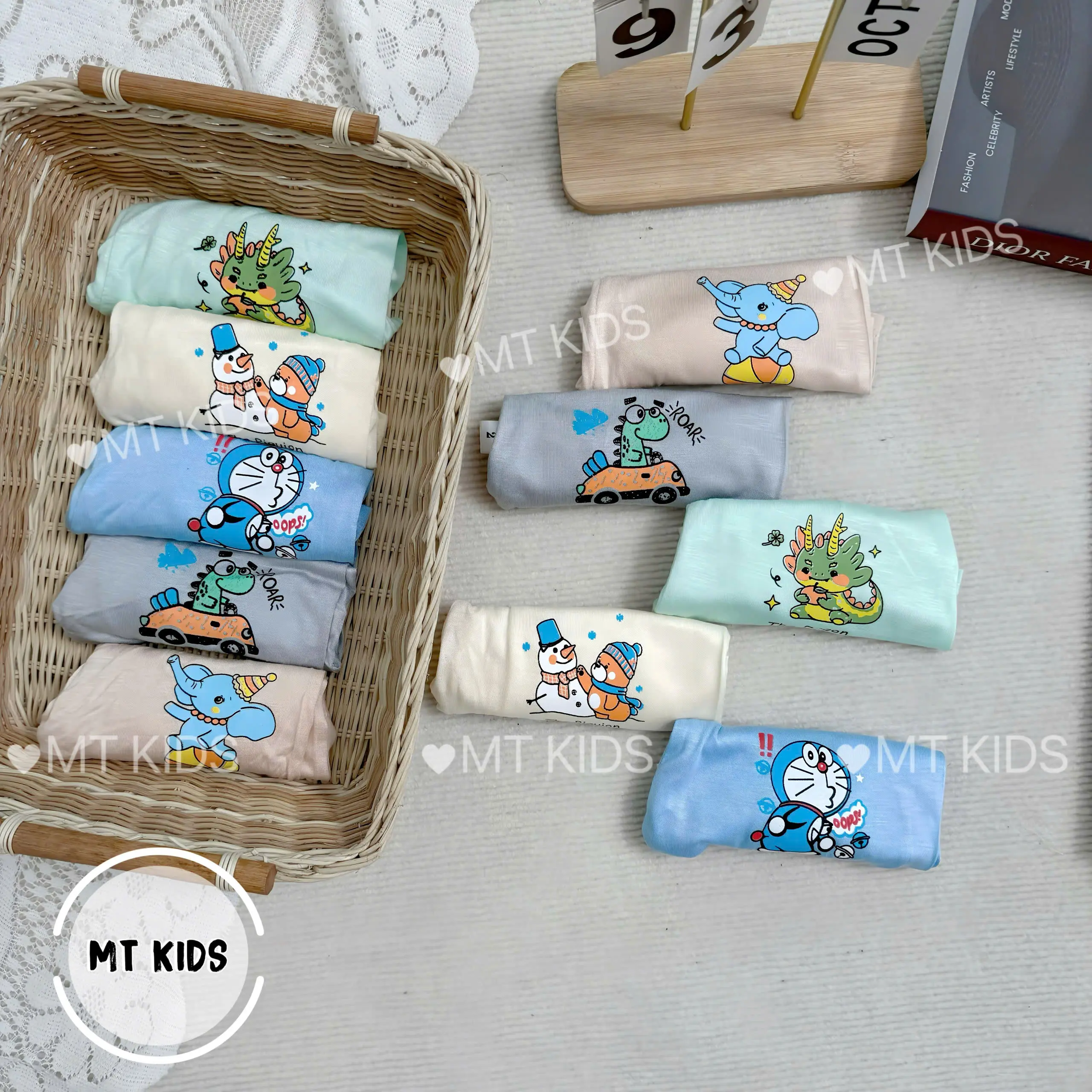 Combo 10 quần chục thun lạnh cho bé, mềm mại, thoáng mát, thấm hút mồ hôi