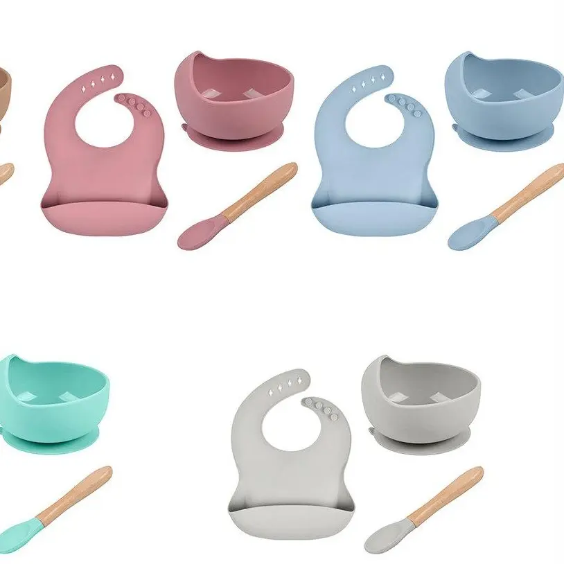 Baby Tableware/Peralatan makan bayi/Alat pemberian makanan/Peralatan makan silikon/tempat makan bayi