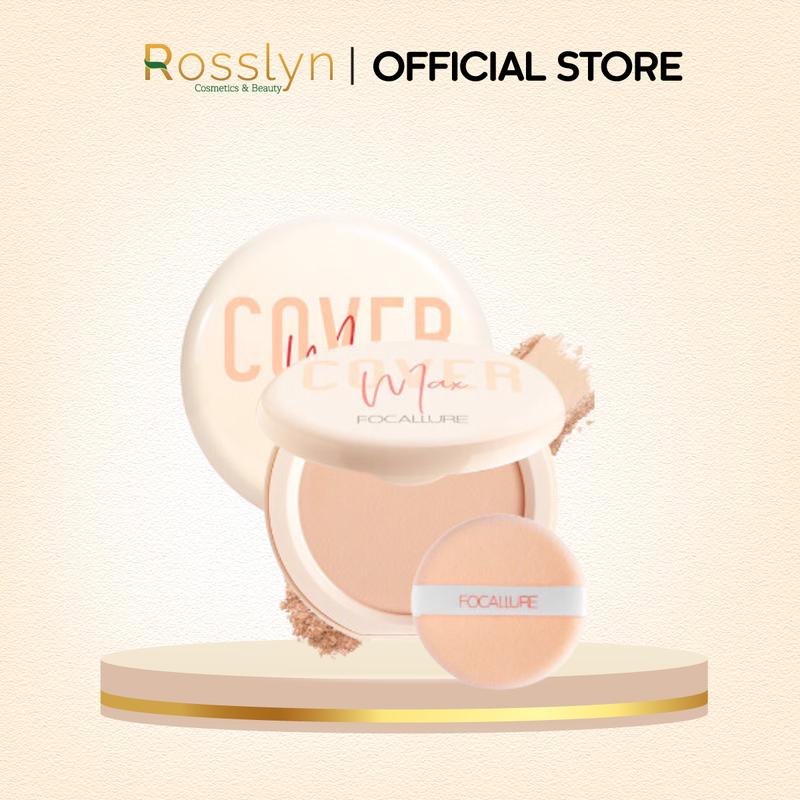 Phấn nền dạng nén chất lì Focallure bổ sung vitamin C kiềm dầu cho da mặt 9g Rosslyn