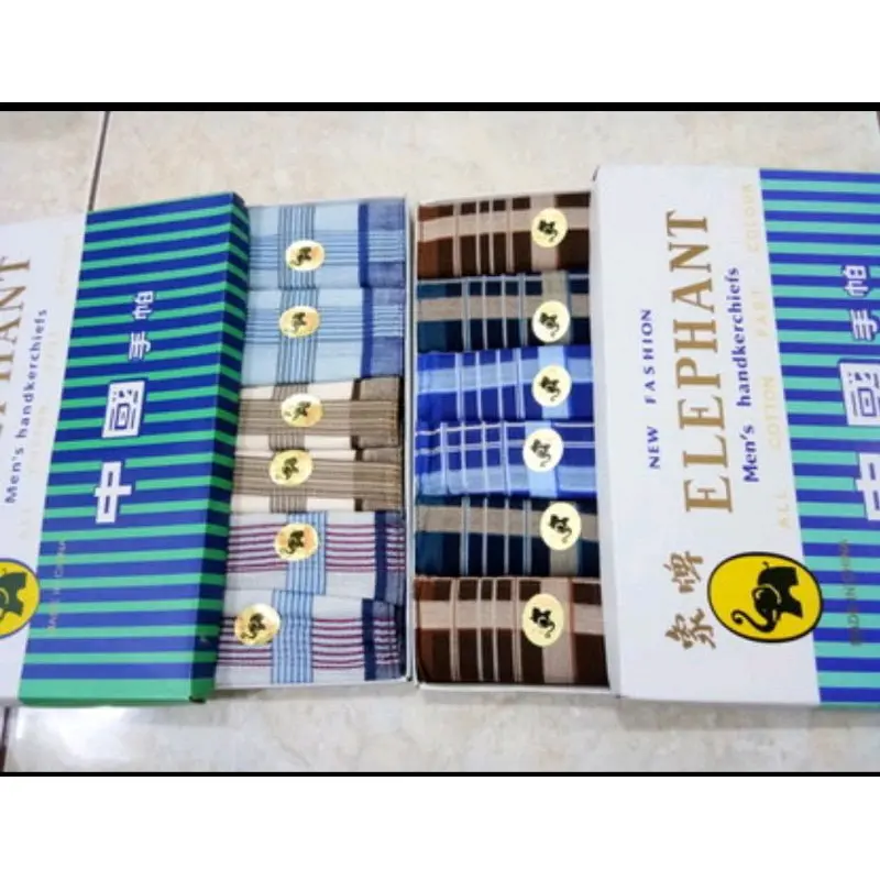 6pcs- sapu tangan pria bahan cotton / sapu tangan laki-laki bahan katun ,saputangan pria isi 6 Aksesoris Hadiah 4