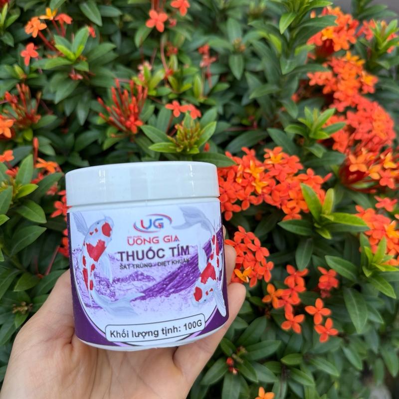Thuốc tím Uông Gia  [ 100 Gam ] cho cá - Giải pháp sức khỏe và xử lý hồ cá, liều dùng 3g/m3 6