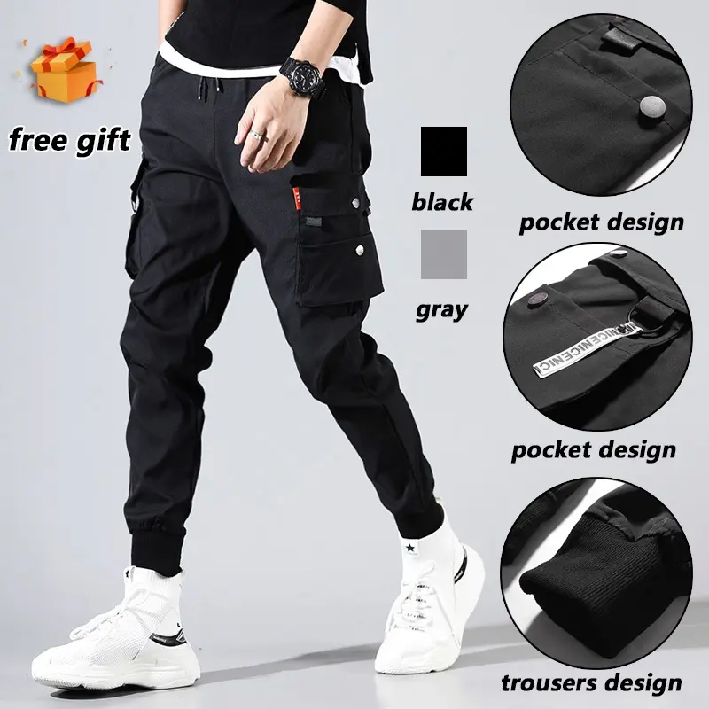 Quần Túi Hộp Cho Nam, Hàng Có Sẵn Nhanh Khô, Phong Cách Jogger, Thích Hợp Cho Trang Phục Thường Ngày Ngoại Cỡ S-3XL, Quần Túi Hộp Nam 0