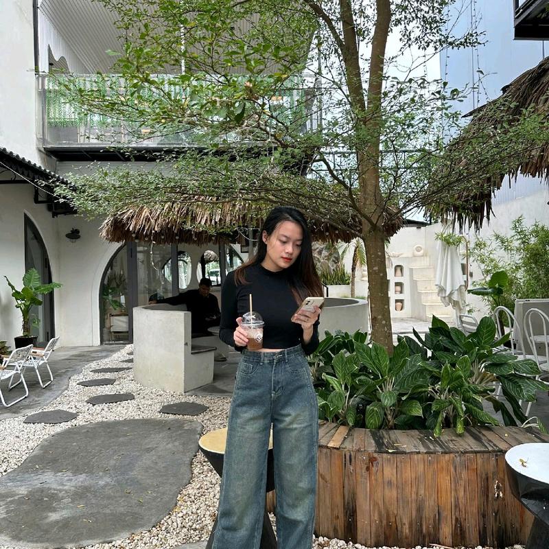 [MỚI] SUÔNG CHẮP THÂN THANH LỊCH SIÊU TÔN DÁNG CHO CÁC NÀNG [MỘNG DIỄM SHOP] quần  jean bò Nữ Women 3