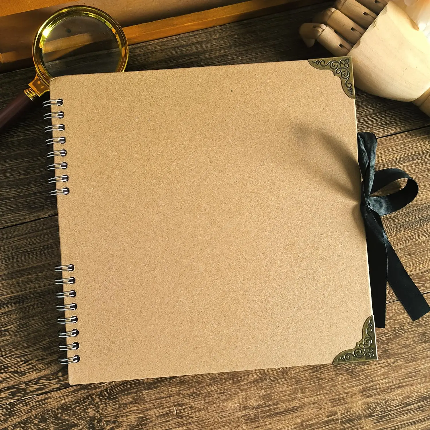 Kraft Cover Spiral Notebook, 30 Sheets/set DIY Handmade Album Book, DIY Decorative Notebook for Scrapbook Crafts & Journal Making, Best Friend Gifts