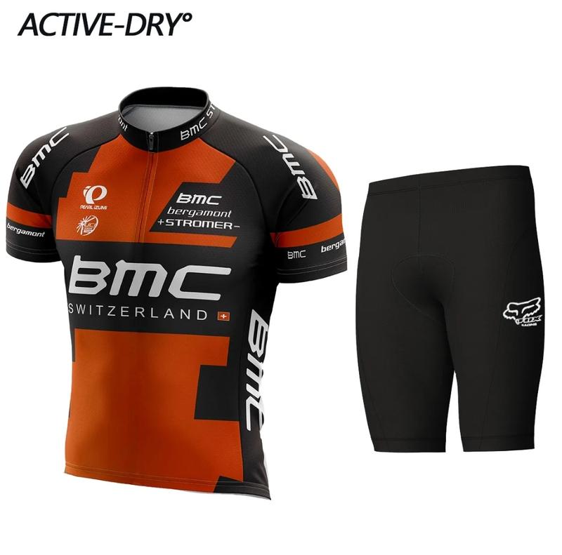 Setelan Kaos Jersey Sepeda dan Celana Sepeda Set BMC MTB Roadbike Unisex 6