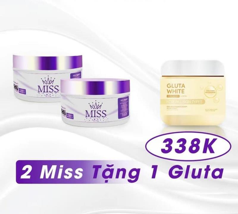  Kem Dưỡng Trắng Da Body Miss Hỗ Trợ - Làm Đẹp Da Dưỡng Body 170gram duong trang ủ _ ủ trắng body kembody kemtron u bodymask kem dưỡng body combo aha white k embody lotion cream 