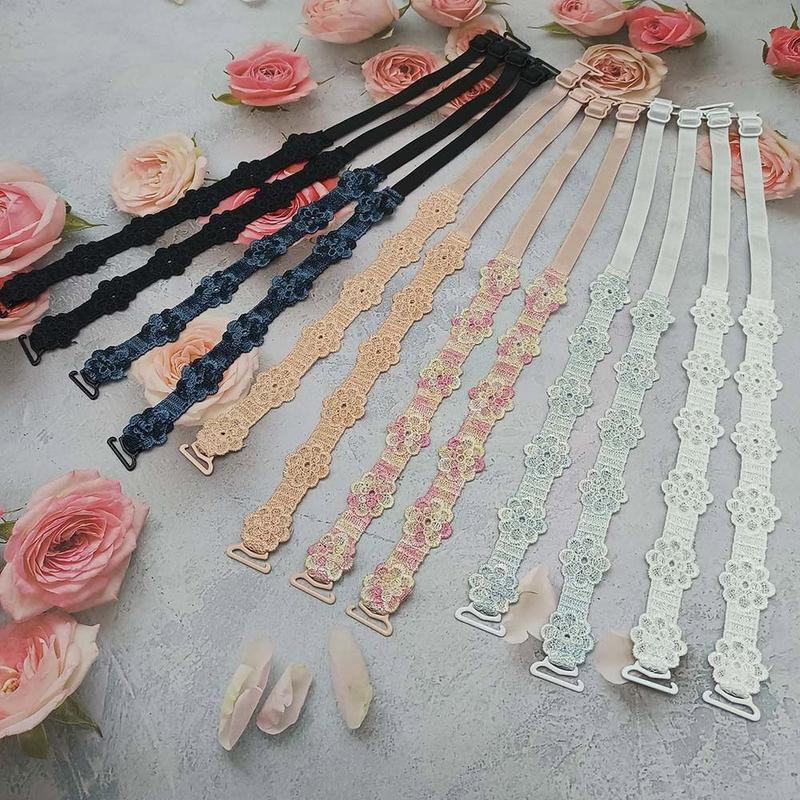 Dây Đeo Áo Ngực Hoa, Quà Tặng Sáng Tạo, Có Thể Tháo Rời, Làm Bằng Polyester, Chống Trượt, Dây Đeo Vai, Trang Trí Ren, Thay Thế Dây Đeo Áo Ngực 3