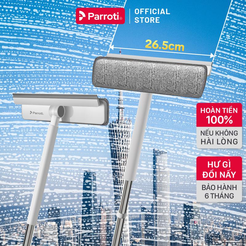 Cây Lau Kính Thông Minh 2 Trong 1 Vừa Chùi Kính Vừa Gạt Nước Parroty Shiny - SN05