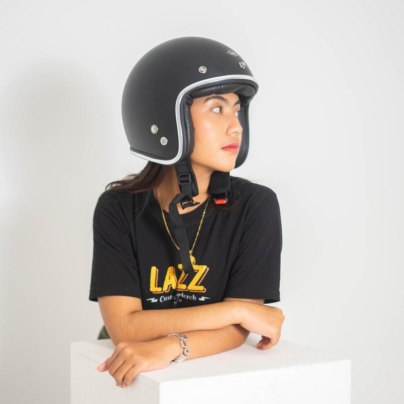 helm lazz retro classic wanita pria original 3