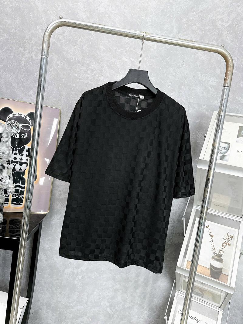 Product Introduction of Áo thun nam cổ tròn vải caro đen trắng AT2599 chất cotton mặc mát và thấm hút tốt 15