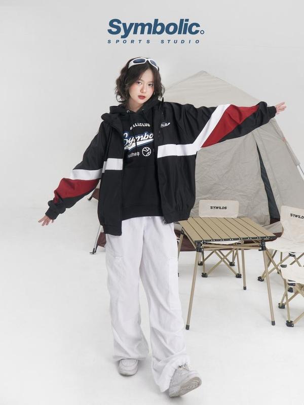  Áo Khoác Sporty Jacket Symbolic Dù Dày 2 Lớp In Form Big Unisex Nam Nữ - TheBoy Store 