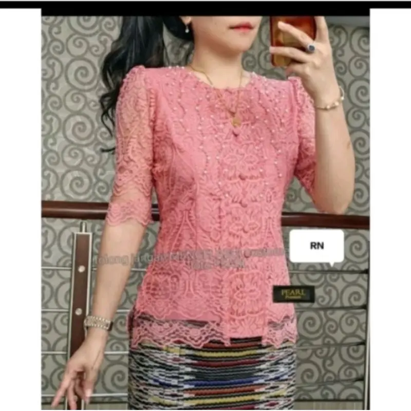 ZR blus renda premium full mutiara