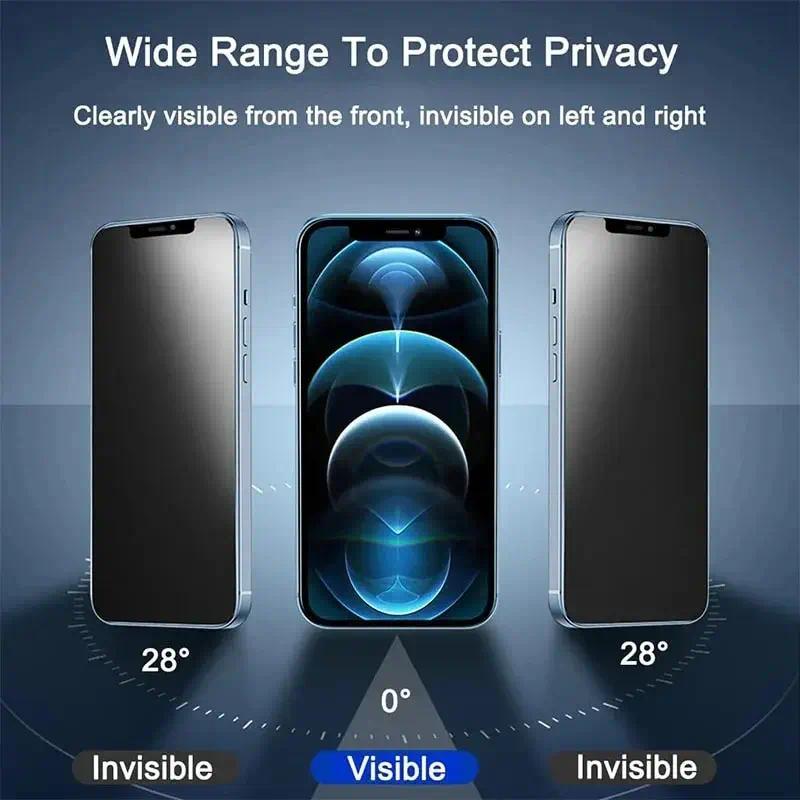 Bảo Vệ Màn Hình Riêng Tư, Kính Chống Gián Điệp, Dành Cho iPhone 14, 13, 12, 11, 15 Pro Max, Mini, 7, 8 Plus, IPhone 15 PRO, X, XR, XS MAX, SE, Có Sẵn Trong 1-5 Chiếc Phụ Kiện   13 1