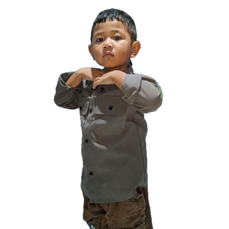 kemeja anak semi parka anak Hitam fashion 3