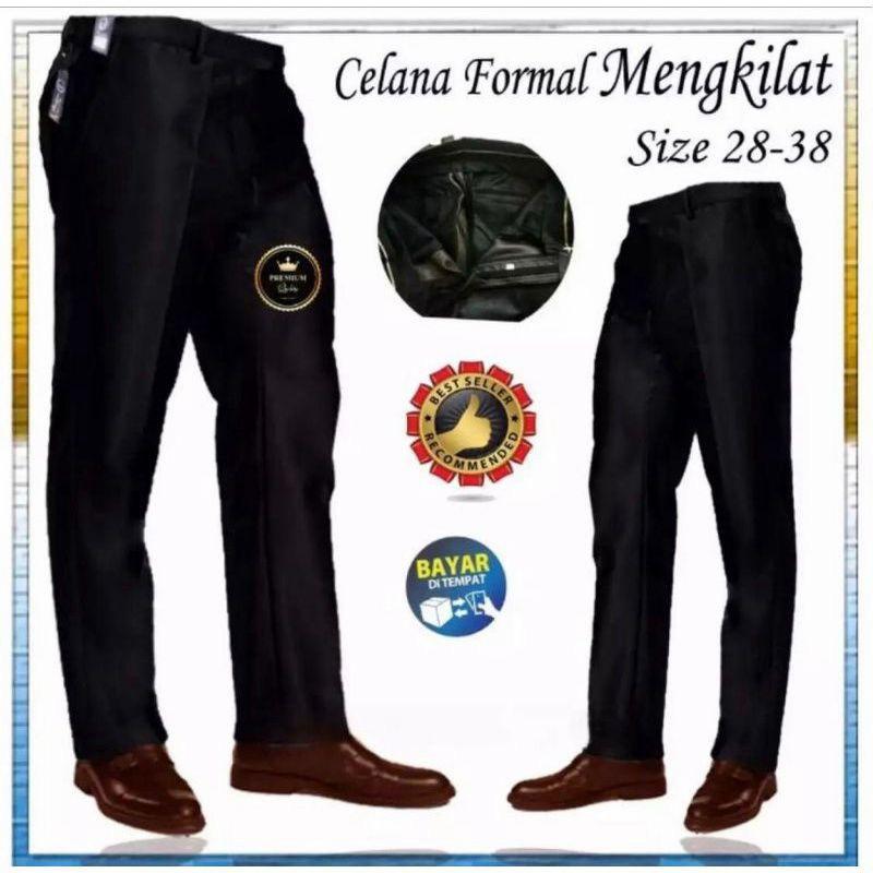 Product Introduction of Celana Panjang Formal Slim fit Bahan Dasar Wool Mengkilap Size 28-38 2
