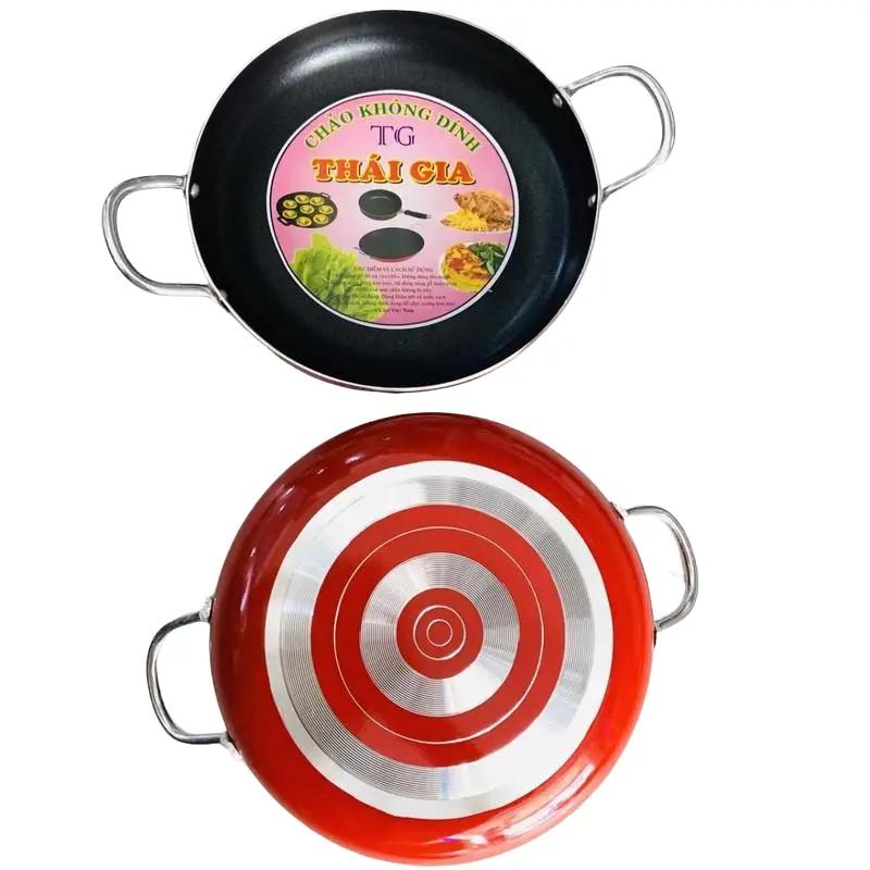 CHẢO SIÊU CHỐNG DÍNH 2 QUAI 22CM HÀNG CHẤT LƯỢNG. CHẢO CHIÊN ĐÁY BẰNG CHỐNG TRƯỢT