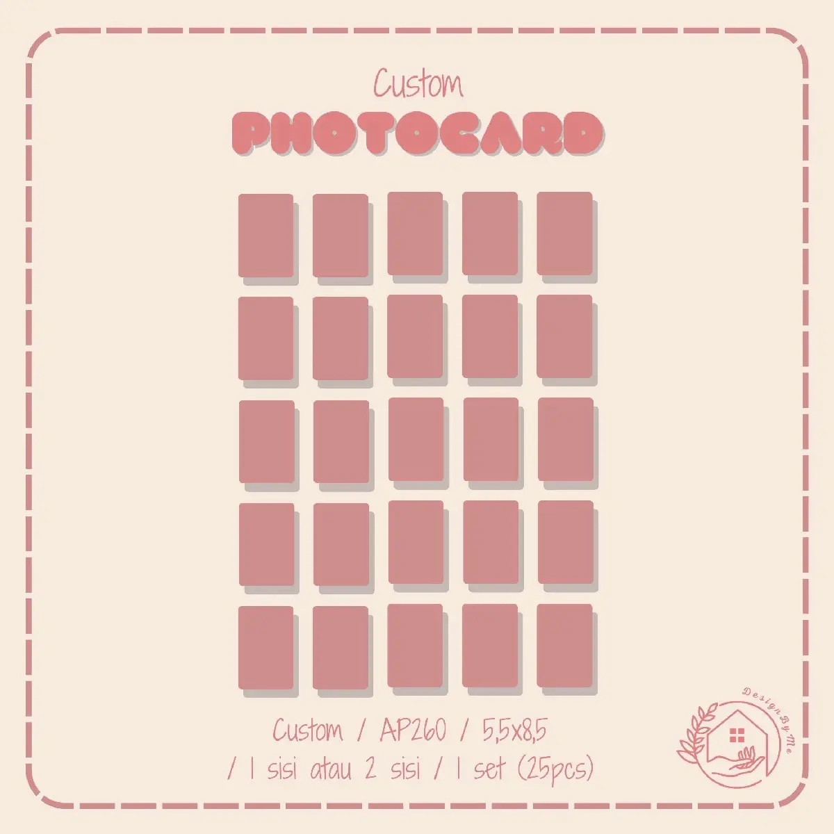 Promo Custom Photocard 25pcs free 4pcs!!! (dapat 29pcs)