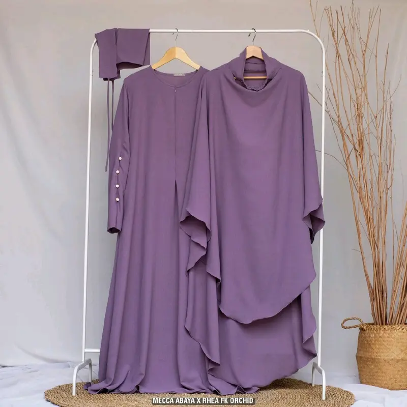 Mecca Abaya X Rhea FK Gamis Wanita Crinkle 6