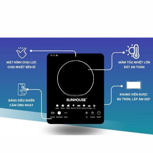 Product Introduction of Bếp Điện Từ Cảm Ứng Sunhouse Thế Hệ Mới SHD6011, Tặng Kèm nồi Inox, bếp điện đa năng, nồi lẩu,  Bếp Từ Công Suất 2000W,( Bảo Hành 12 Tháng) bếp  từ bếp  từ bếp  điện 2