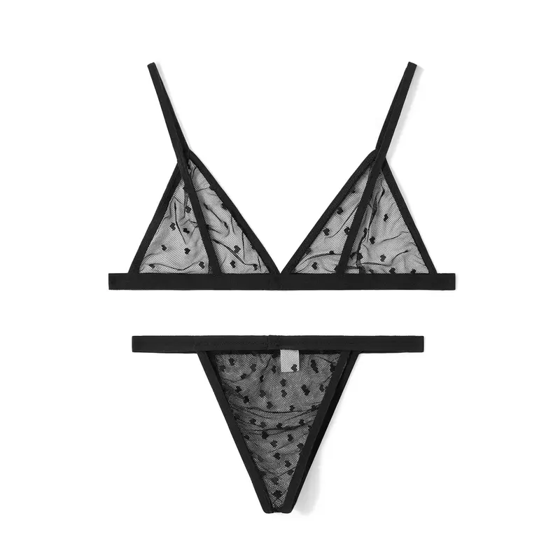 Đồ Lót Gợi Cảm Cho Nữ, Áo Ngực Babydoll G-string, Cúp Mở, Trang Phục Cổ Yếm 5