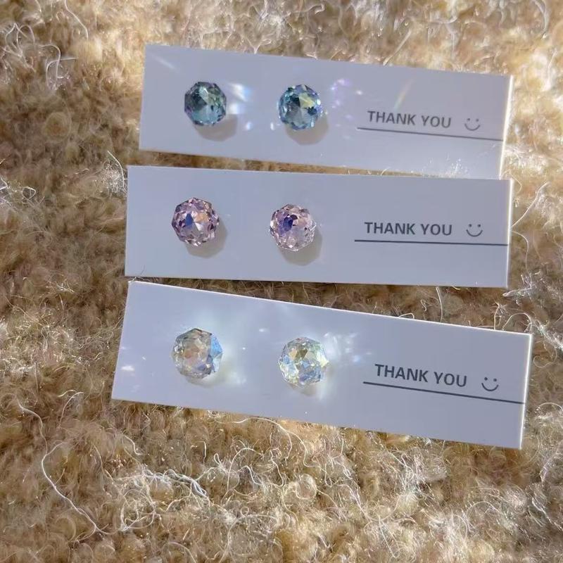 Hoa Tai Zircon Hoa Hồng Tám Mặt Siêu Sáng Bóng, Đinh Tán Xương Tai, Dành Cho Phụ Nữ, Zircon Nhiều Mặt Mới, Cao Cấp Và Tinh Tế, Hoa Tai Dễ Phối Đồ Được Thu Thập Bởi 35.000 Người Vào Năm 2025 1