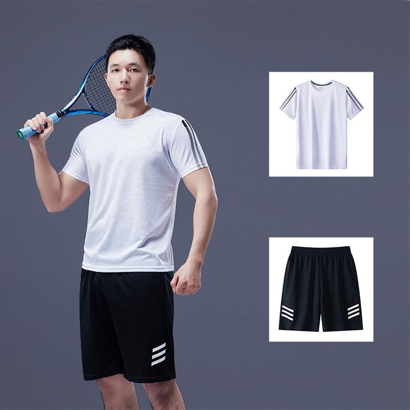Product Introduction of Friendrich-Sports Suit Men's Summer Thin Quick-Drying Running Suit Short-Sleeved T-shirt Two-Piece Set Casual Men's Clothing Manufacturer 21