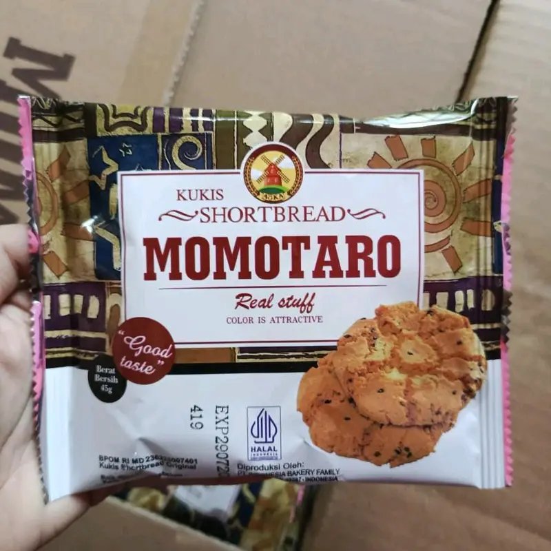 Roti AOKA & Aoka Momotaro Cookies 1 Dus isi (40 atau 60 Pcs)  Food Snacks 3