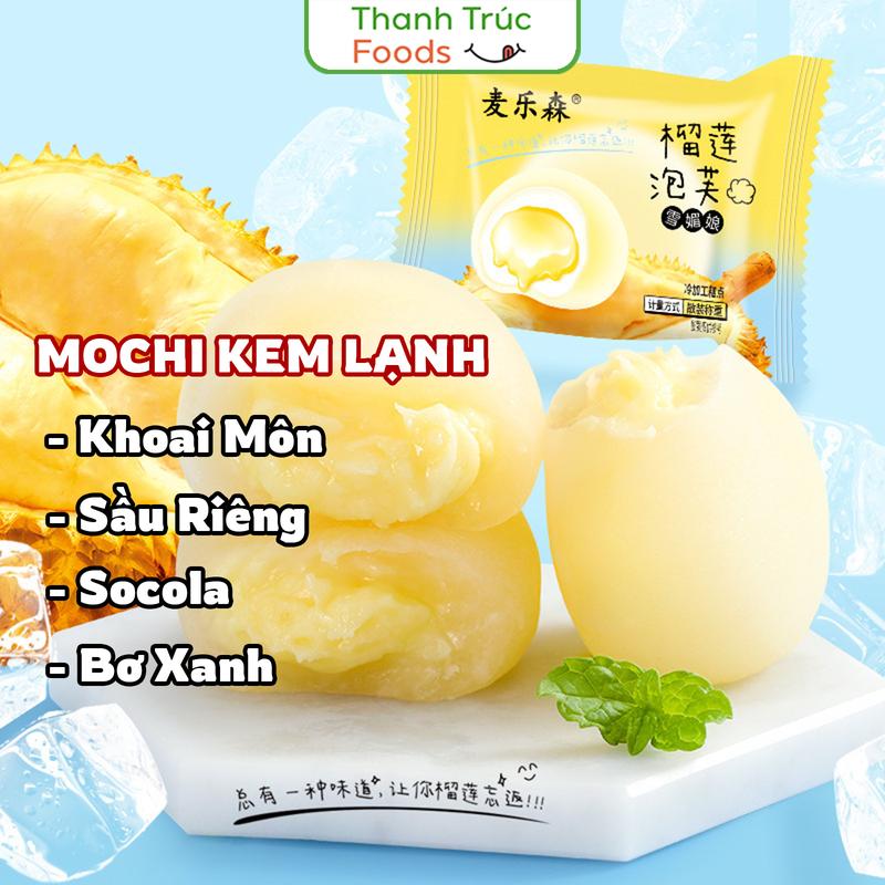 Bánh Mochi Kem Lạnh Nhân Sữa vị Sầu riêng, Bơ sữa, Khoai môn, Socola Thanh Trúc Foods