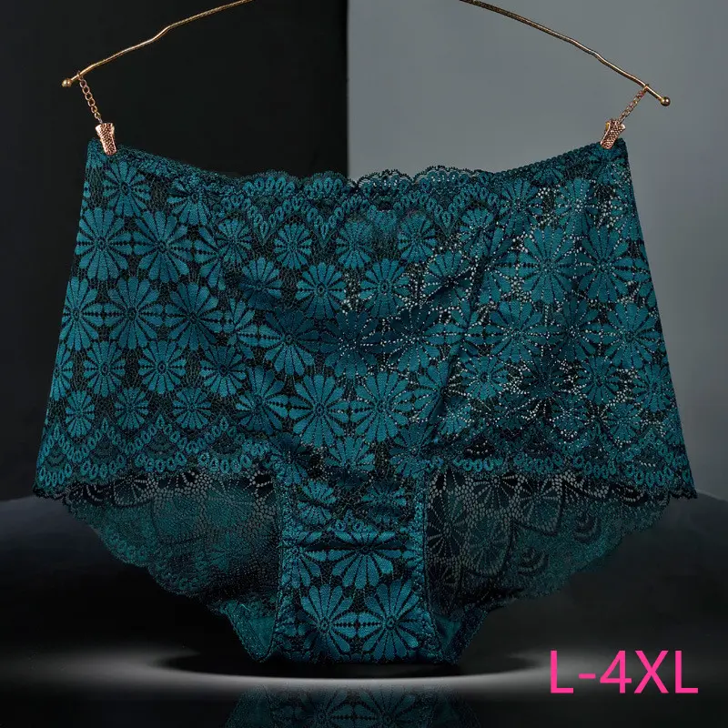 Đồ Lót Cạp Cao Cho Nữ, Ren Khoét Lỗ Quần Lót Ngoại Cỡ