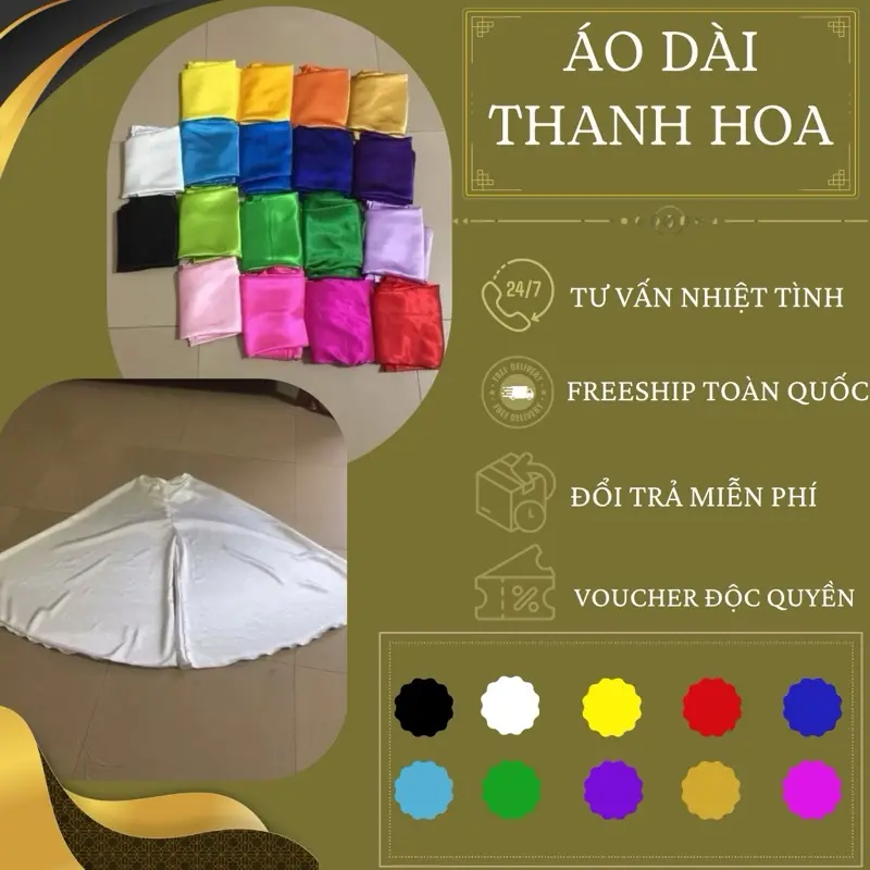 Quần váy mặc áo dài ,chất liệu vải phi cao cấp - Áo dài Thanh Hoa