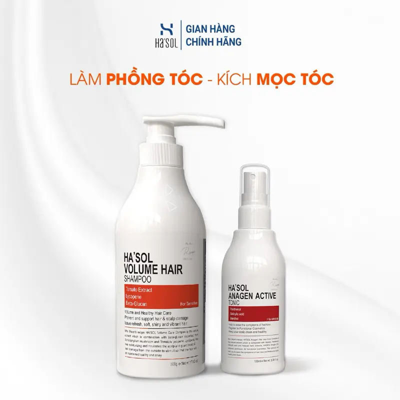 Combo Dầu Gội Volume Hair Hasol 500g + Xịt Dưỡng Tóc Hasol 100ml 0