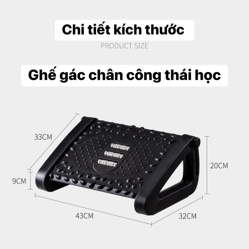 [HomeX] ERGONOMIC FOOTREST  - Ghế Gác Chân Công Thái Học- Điều chỉnh được 8