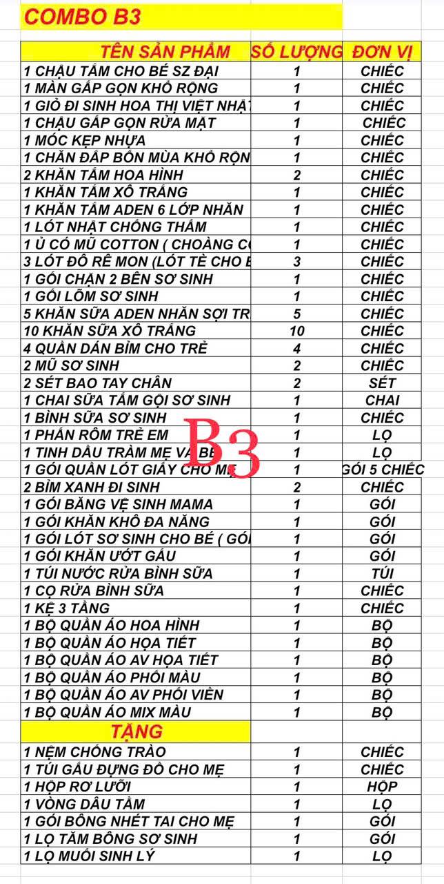 Product Introduction of COMBO ĐI SINH ĐẦY ĐỦ CÓ KỆ ĐI KÈM B3 CHO MẸ VÀ BÉ ( gồm QUẦN ÁO VÀ CÁC VẬT DỤNG CẦN THIẾT CHO BÉ ) TẶNG NỆM, TÚI GẤU VÀ CÁC SẢN PHẨM KHÁC đồ 9