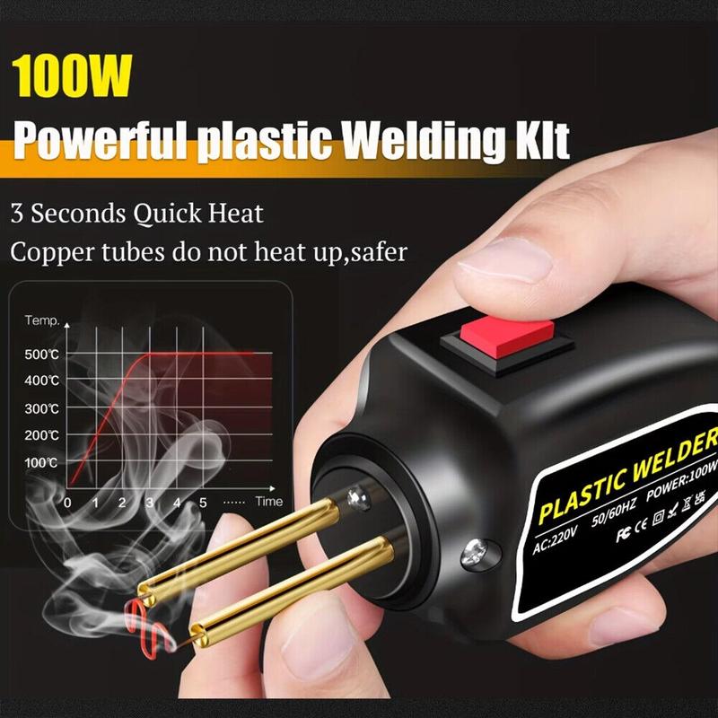 Product Introduction of Useful Plastic Stapler Guns Repair Tools 100W Mini Style Car Bumper Repair High Power UK Plug Welding Welder Machine Kit 24