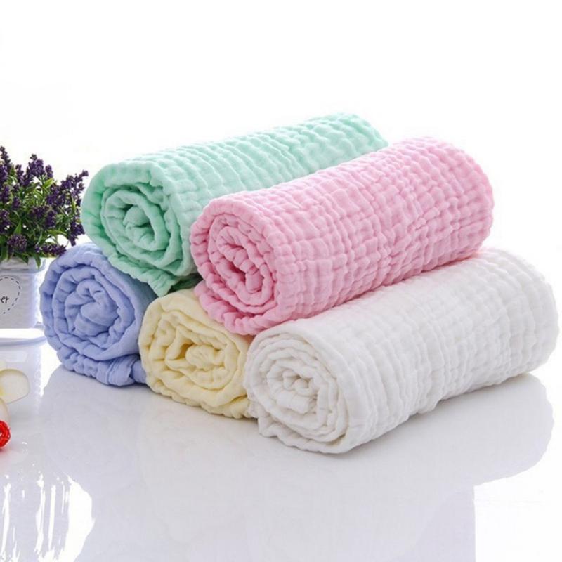 Khăn tắm 6 lớp màu trơn,bằng vải xô dày, siêu mềm, an toàn cho làn da nhạy cảm nhất 4