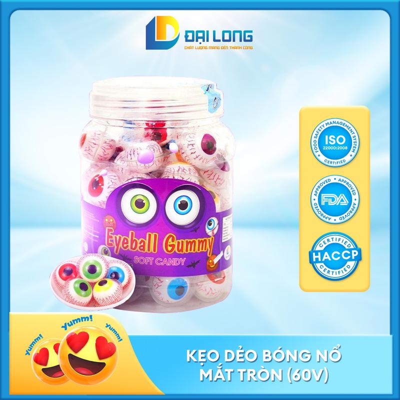 [Hộp 60 viên] Kẹo dẻo bóng nổ mắt tròn ĐẠI LONG loại xịn mắt siêu to kẹo Dẻo Trái Cây Hình Con Mắt Thơm Ngon Khó Cưỡng Chua Ăn Vặt Candy Food Snack Thức Ăn gupperz