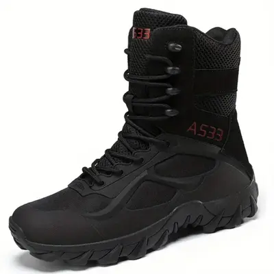 Black combat boots no heel hotsell