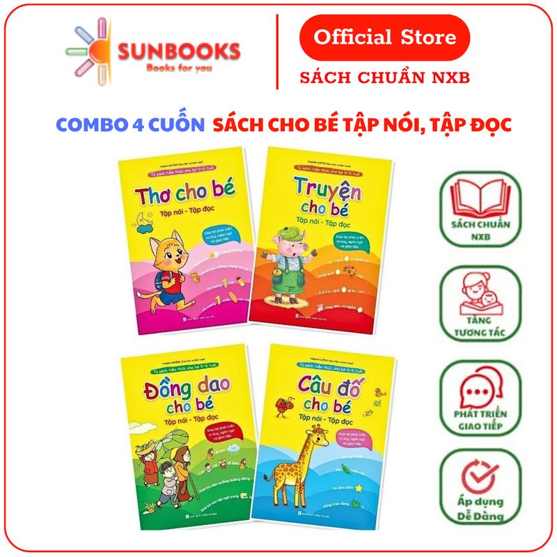 Sách - Tủ Sách Tiềm Thức Cho Bé 0-6 Tuổi : Đồng Dao - Thơ - Truyện ( Trọn Bộ 4 Cuốn)