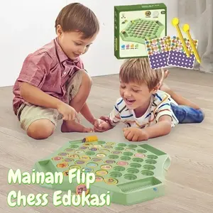 Mainan Flip Chess Edukasi Papan Memories Game Interaktif Multipemain Game Kreativitas Mainan Edukasi Anak Flipping Chess Match Game Intelligence Observation