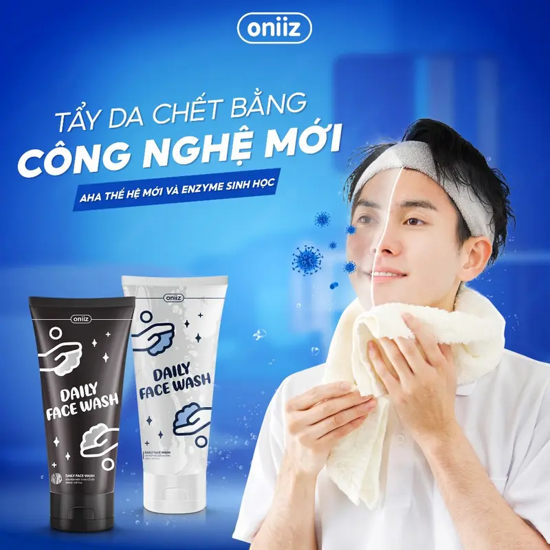 Sữa rửa mặt Daily Wash than gỗ sồi, bùn khoáng Oniiz làm sạch bụi bẩn, dầu thừa, ngừa mụn cho da 100ml Skincare Tẩy Trang Massage Son Môi Sun Cream 7