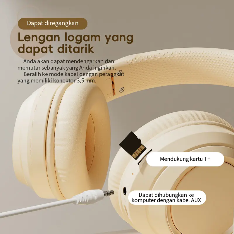 M6 Headphone Bluetooth Wireless Headset Earphone Bluetooth 5.3 Hifi Sound Quality Headphone Noise Cancellation 7