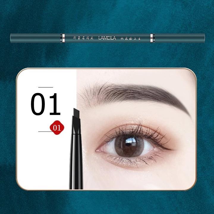 [Sỉ-Rẻ] Chì kẻ mày 2 đầu Lameila 818 đầu bút mềm, dễ vẽ, đường kẻ mảnh, rõ nét, không trôi [Lẻ-Sỉ] 6