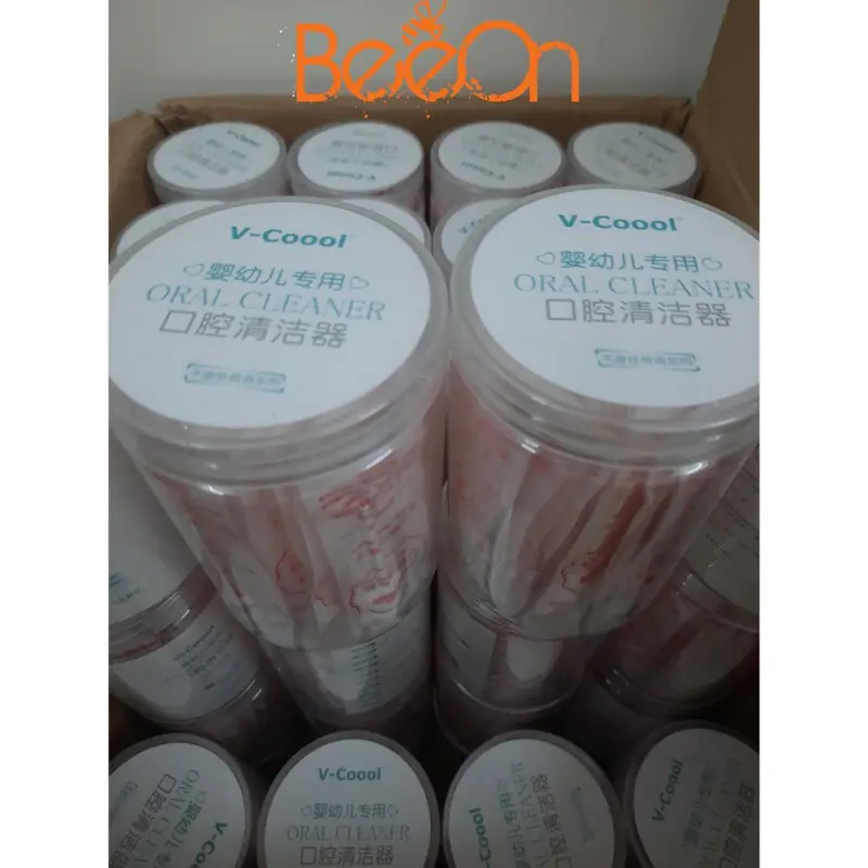 Que gạc rơ lưỡi Vcoool cho bé sơ sinh, hộp 30 que rơ lưỡi vệ sinh răng miệng cho bé shop BeeOn 4