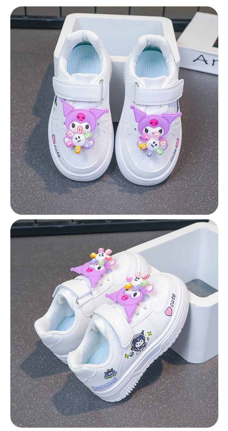 Product Introduction of 2025 Children Casual Shoes for Girls Spring New Fashion Korean Style Soft Bottom Anti-slippery Versatile Trendy Kuromi Baby Walking Sneakers 11