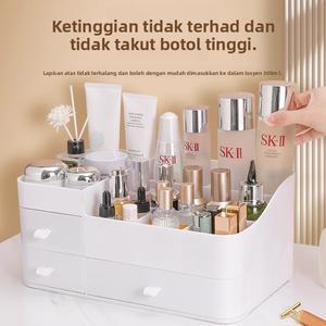 Penyusun Asrama, Rak Penyimpanan Skincare, untuk Meja Solek Desktop, dengan Topeng dan Gincu, Kotak Plastik, dengan Laci, Kotak Penyimpanan Kosmetik, Fesyen Supplies kalis air with transparent lid kotak & tong penyimpanan