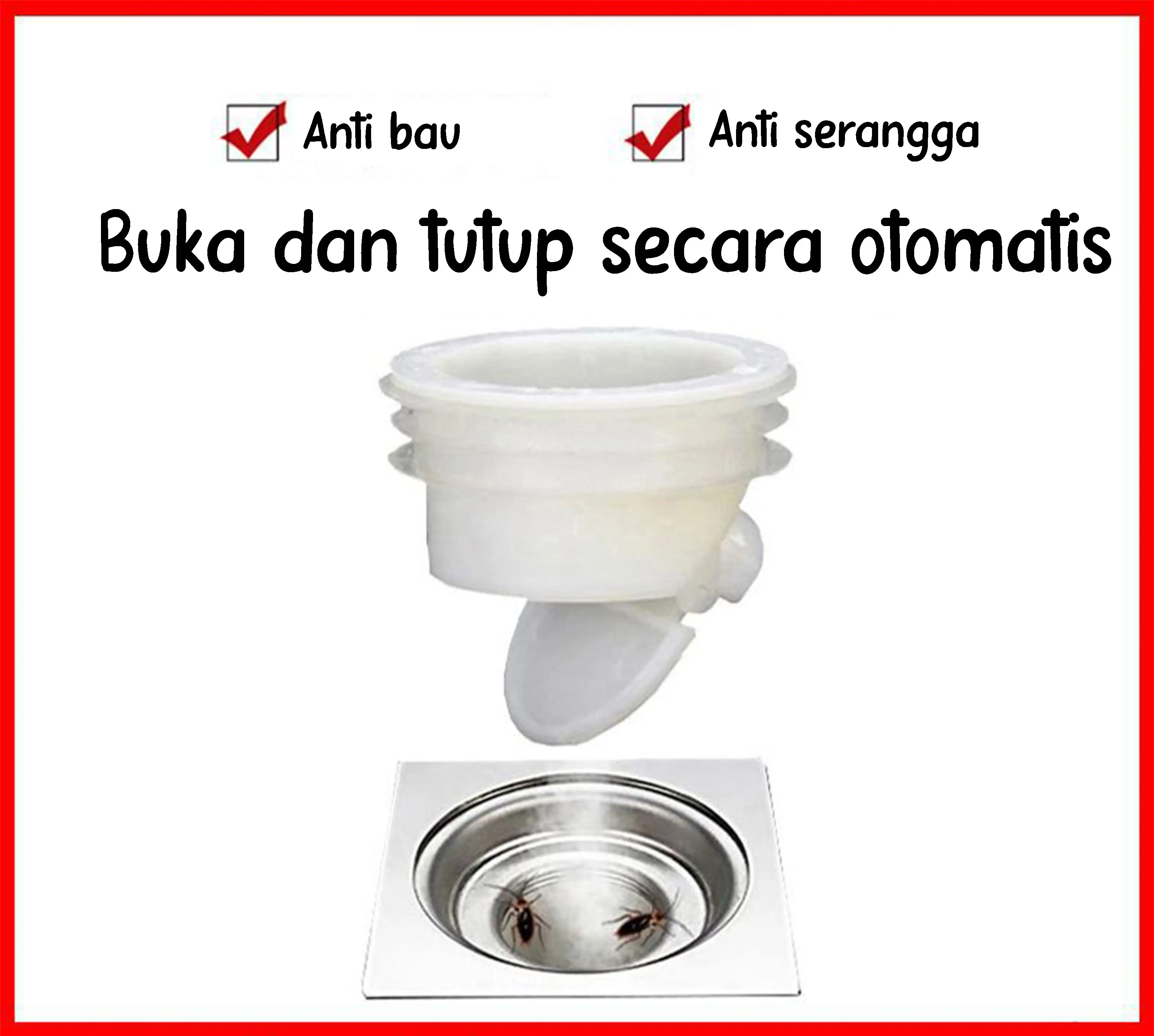 Penutup Lubang Saluran Air Kamar Mandi WC Wastafel Plug Silikon Seal