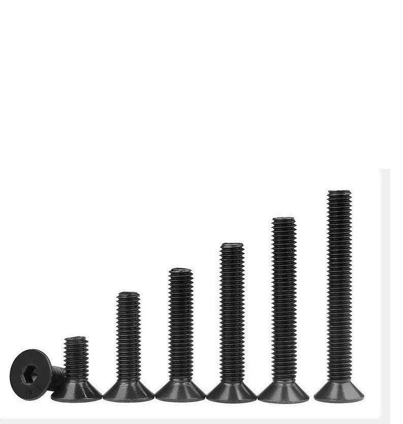 (ĐEN 10.9) Set 10 cái M3-M5 bulong lục giác chìm đầu bằng M3-M5 thép mạ đen cấp bền 10.9