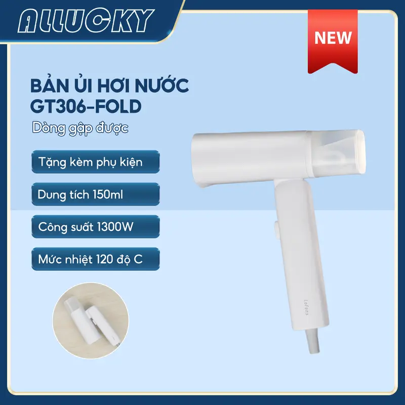 Bàn ủi hơi nước cầm tay Zanjia GT306 - Dung tích 150ml,Công suất 1200W,Từ động tắt điện,Bàn là hơi nước Ủi Quần Áo Là Quần Áo 7