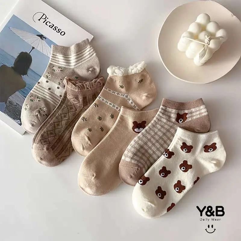 Kaos Kaki pendek Wanita 1set isi 5pasang AG102 0