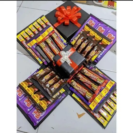 Exploison Box Kotak Snack Kejutan Kotak Hadiah Kado Suprise Box Snack 4 Tingkat Tarik - 4 Tk Lengkap Gift 3
